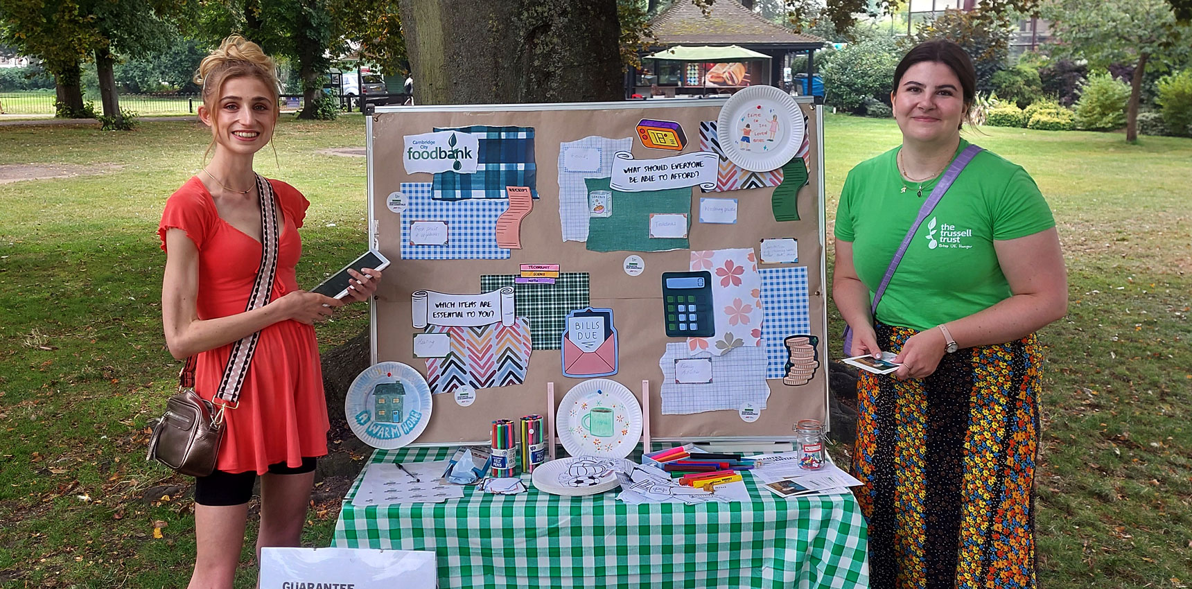 A stall with leaflets and information set out.